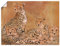 ARTLAND Wanddeko Poster & Kunstdrucke Wandposter Peter Lang Geparden Tiere Wildtiere Raubkatze Malerei Ocker A0XU