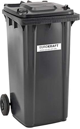 Conteneur à déchets 240 L gris - 1067 x 580 x 730 mm - Poubelle à roulettes extérieur - Idéal pour le tri - Poubelle grande contenance - Conteneur à ordures