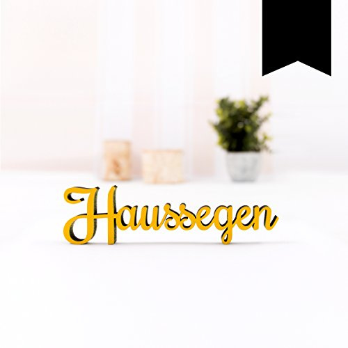 KLEINLAUT 3D-Schriftzug Haussegen in Größe: 10 x 2,7 cm - Dekobuchstaben - 32 Farben zur Wahl - Schwarz