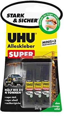 Uhu Colle Instantan?E Super Strong & Safe Minis 3 Tubes de