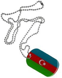 Dog Tag Aserbaidschan - 3 x 5 cm