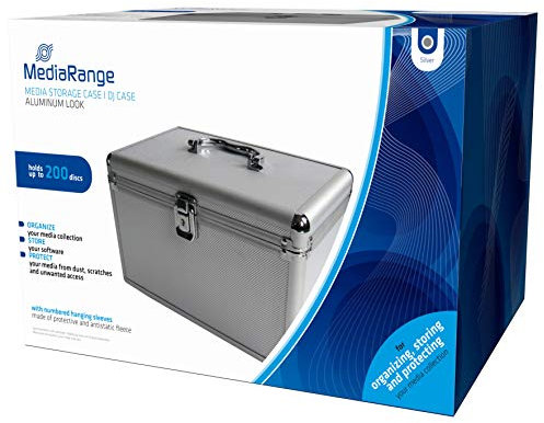 MediaRange CD Koffer 200 CDs/DVDs/Blu-Rays Aluminium Silber 1 St. (B x H x T) 301 x 180 x 190mm BOX75
