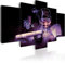 B&D XXL - Wandbilder XXL Alkohol Vlies Leinwandbild 5 tlg Kunstdruck modern Wandbilder XXL Wanddekoration Design Wand Bild - Alkohol Zigarre Poker Whisky i-A-0101-b-p