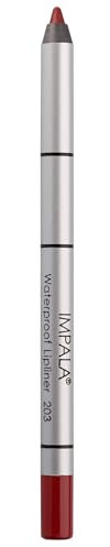 IMPALA | Wasserdichter Cremelippenstift in Dunkelrot 203 | Dauerhafter Lippenkonturenstift | Wasserdichter Lippenstift | Lang anhaltender Lippenkonturenstift | Volumeneffekt
