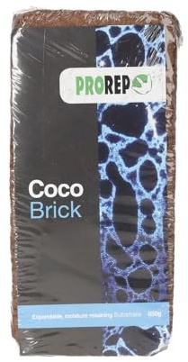 ProRep Coco Brick 650g 100% Natural Compressed Coconut Husk Fibre Substrate | For Reptiles, Amphibians & Invertebrates – Moisture Retaining, Antibacterial, Eco-Friendly Terrarium Bedding