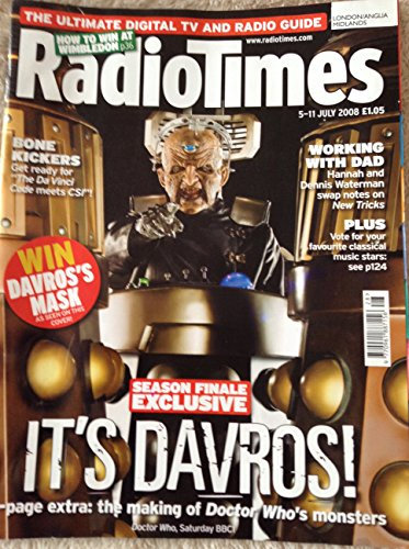 Radio Times Doctor Who Front Cover 5th to 11th Of July 2008 - It's Davros! - David Tennant As The Doctor Includes 8 Page Extra On The Making Of Doctor Who's Monsters