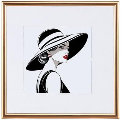 IDEAL TREND New Lifestyle Kunststoff Bilderrahmen quadratisch Foto Rahmen Picture Frame Collage: Farbe: Bronze | Format: 50x50