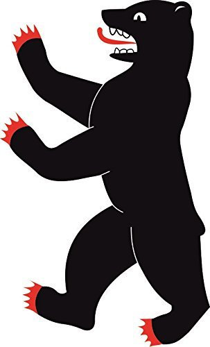 U24 Aufkleber Berliner Bär Autoaufkleber Sticker Konturschnitt