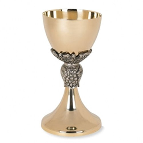 dorato UVA e foglia 20,3 cm Chalice and Paten set