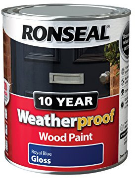 Ronseal WPRBG750 750 ml 10 Year Weatherproof Exterior Gloss Wood Paint - Blue