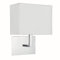 Wandleuchte in Chrom Bauhaus 1xE27 bis zu 60 Watt 230V aus Metall & Stoff Schlafzimmer Küche Wohnzimmer Esszimmer Lampe Leuchten Beleuchtung