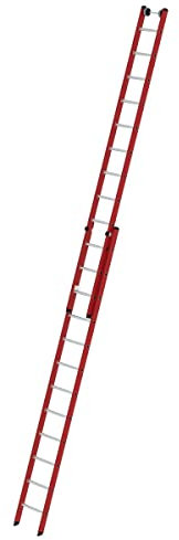 Kunststoff-Schiebe- u. Seilzugleiter, 2 x 12 Sprossen Arbeitshöhe bis ca. 7,20 m