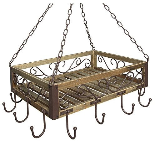 Ambiente Haus Topfhänger 83043 Pfannenhänger 40 cm Deckenregal Hängeregal Hänger Wurstkrone