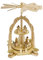 Richard Glässer Seiffen Weihnachtspyramide Christi Geburt, 2-stöckig, 31 cm hoch, natur, original Erzgebirge