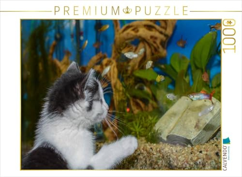 Puzzle · Katze Hope und die Fische | 1000 Teile · Lege-Größe 64 × 48 cm · CALVENDO Puzzle