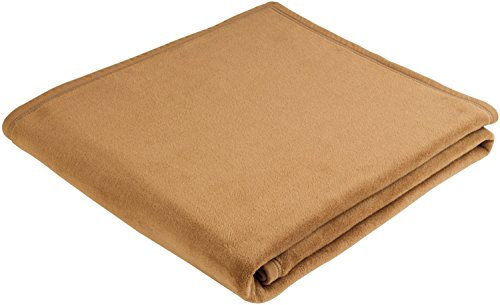 Biederlack Wohndecke Kamel, Baumwoll-Mischgewebe, Braun, 100 cm x 150 cm
