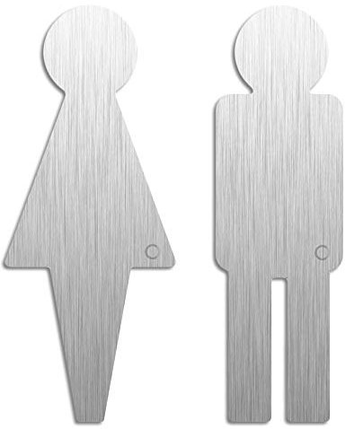 WC Toilettenschilder Schild Toilette Damen Herren 16 cm selbstklebend Nr.1102