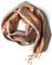 ufash Pashmina 100% Seidenschal aus Indien für Damen & Herren, Paisley Muster, 160 x 35 cm - Schal aus reiner Seide, Braun