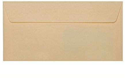 Paper24 je 25 DIN lang Briefumschläge mit Haftstreifen (ohne Fenster) 11x22 cm Camel
