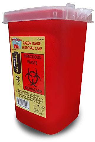 The Shave Factory Razor Blade and Sharps Disposal Case, Red