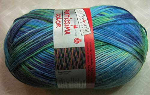 Sockenwolle/Strumpfgarn Fortissima socka; 4fdg.- Fb..2472-blau-grün