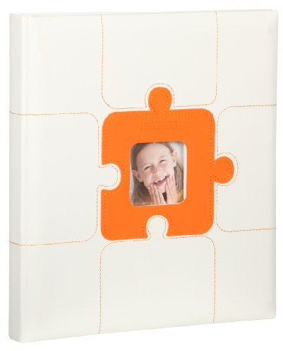 Puzzle Kinder Fotoalbum in 29x32 cm 60 Seiten Kunstleder mit Bildausschnitt: Farbe: Orange