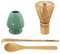 BambooMN Marque – Ensemble fouet à thé vert matcha – fouet + cuillère à thé + support fouet vert