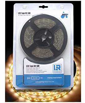 LR TECHNOLOGY Splash-Proof LED Tape Strip Light Kit - Warm White, 5m