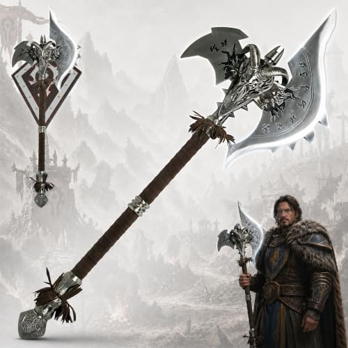 Swords and more Shadowmourne Axt, World of Warcraft, Azeroth, 118 cm, 6 kg, Gaming Deko, Wow Cosplay, Deko Schwert & Gamer Geschenk