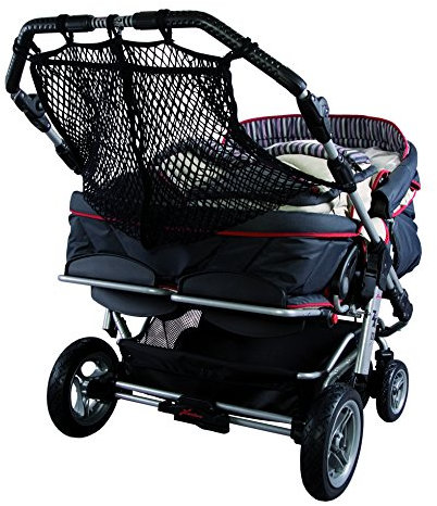 Sunnybaby 850120019 Kinderwagen-Einkaufsnetz für Zwillingswagen, schwarz