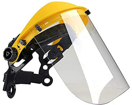 Oregon Visera de Seguridad con Malla Protectora de Policarbonato Transparente, Protección Facial Ajustable