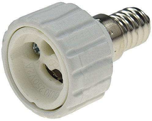 Lampensockel Adapter E14 auf GU10 - Keramik für Halogen & LED Leuchtmittel bis 25 Watt