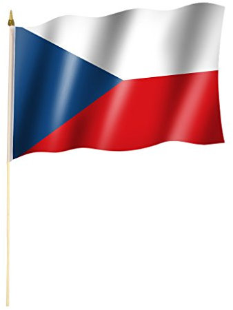 Stockflagge/Stockfahne TSCHECHIEN/TSCHECHISCHE REPUBLIK Flagge/Fahne ca. 30 x 45 cm mit ca. 60cm Stab/Stock