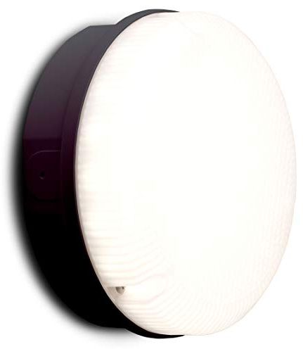 Luceco LED Mosi Bulkhead Round 200 mm 735LM 7W IP65 4000K Black Standard
