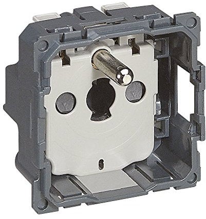 Legrand 067111 Prise de Courant Standard avec Bornes Automatiques, 16A, 250V, 2P+T