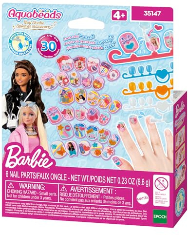 Aquabeads - Barbie Nail Refill Kit - Arts & Crafts Bead Activity Toy 35147