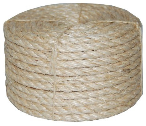 T.W Evans Cordage Co. 23-410 3/8-Inch by 100-Feet Twisted Sisal Rope,Tan,Onе Paсk