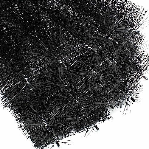 Wiltec 24 m Dachrinnenbürste 20x120 cm Ø 8 cm zum Laubschutz, Marderschutz, Vogelschutz, 20 Stück Dachrinnenraupe