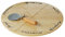 Premier Housewares 1103525 Round Rubberwood Pizza Cutting Board with Pizza Cutter, 2 x 32 x 32 cm, Beige