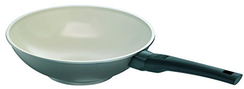 Rohe Germany 217132-28 Wok-Pfanne Visiona 28 cm mit Keramikbeschichtung, Aluminium, Beige