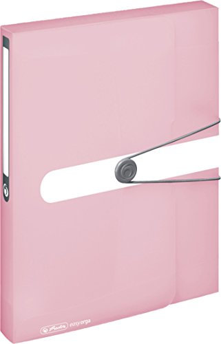 Herlitz 11408986 Sammelbox, A4, PP-Folie rose, transparent