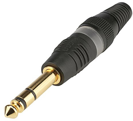 HICON HI-J63S03-G 6,3mm Klinkenstecker 3-pol schwarz male stereo - Massivpin | HI-J63S03-G