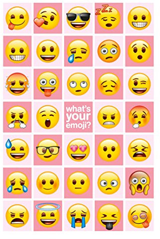 GB Eye Emoji-Wissen Ihre Emoji-Maxi Poster, Holz, mehrfarbig