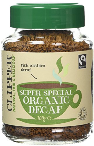 Clipper Fairtrade Medium Roast Decaffeinated Organic Arabica Coffee 100 g (Pack of 2)