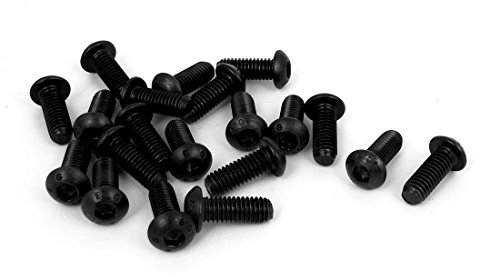 sourcing map a15092400ux0155 Innensechskantschrauben, M6 x 16 mm, Stahl, Schwarz, 20 Stück de