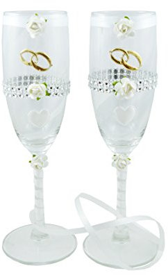 Lot de 2 flûtes à champagne pour mariage