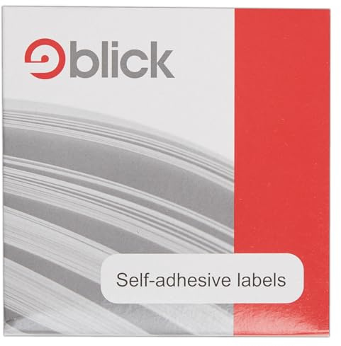 Blick Labels, White, Self Adhesive Stickers Dispenser Pack, Rectangular, 12mm x 38mm, 2000 Labels, for Home, Office, Family, School, Holiday Calendar Organising, Planner, Rewards Chart, Colour Coding