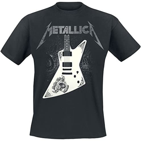 Générique Metallica Papa Het Guitar Homme T-Shirt Manches Courtes Noir S 100% Coton Regular/Coupe Standard