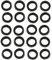 Merriway BH03777 19 mm Kabeldurchführung für Unterputzdosen, Weiß, 20 Stück