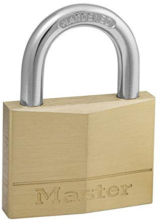 Master Lock Cadenas à Clé en Laiton, Doré, 5 cm